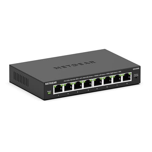 NETGEAR NETGEAR GS308E 8-Port Gigabit Smart Managed Switch
