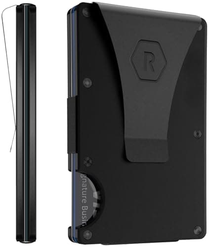 Ridge Ridge Wallet, Money Clip (Matte Black Titanium)