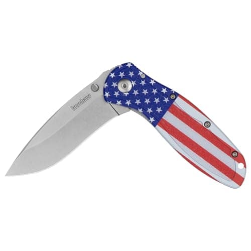 Kershaw Blur USA Flag, 3.4in 14C28N, Assisted