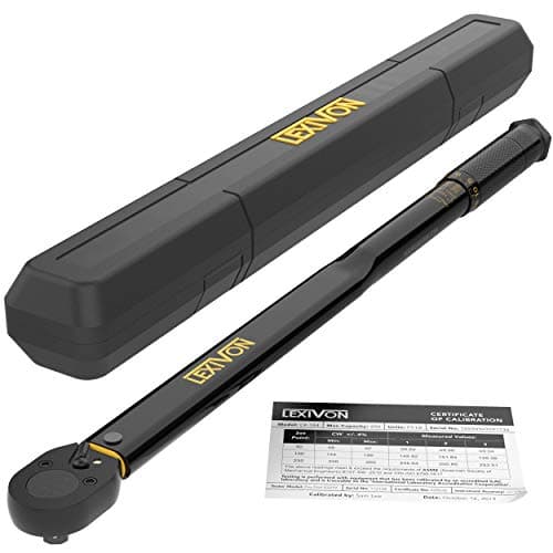 LEXIVON LX-184 Click Torque Wrench, 1/2 in Drive, 25-250 ft-lb