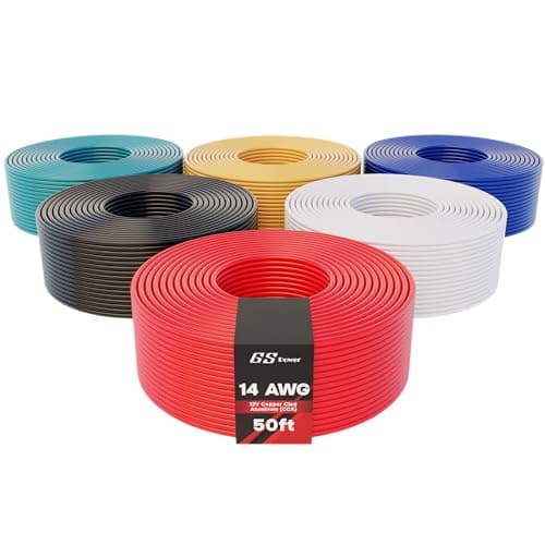 GS Power 14 Gauge Automotive Wire, 300 ft, 6-Color CCA