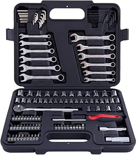 MECHMAX 121-Piece Mechanics Tool Set, 1/4 and 3/8 in Drive