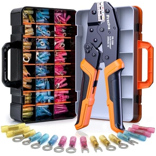 Preciva Ratcheting Crimping Tool with 220 Heat-Shrink Connectors