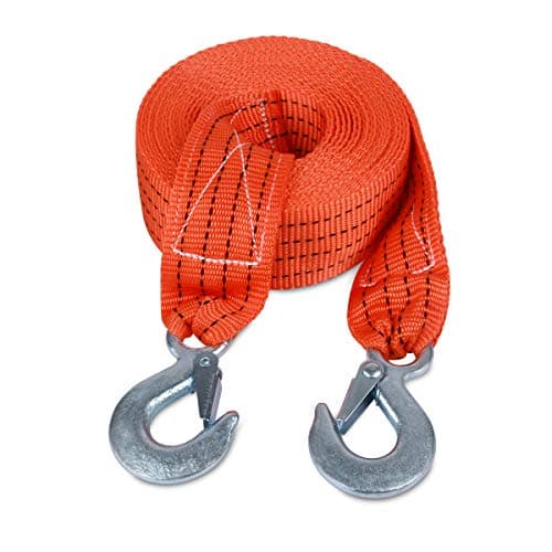JCHL Tow Strap with Hooks, 2 in x 20 ft, 10,000 lb