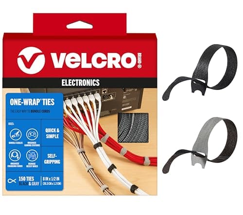VELCRO Brand Reusable Cable Ties, 8 in (150-pack)