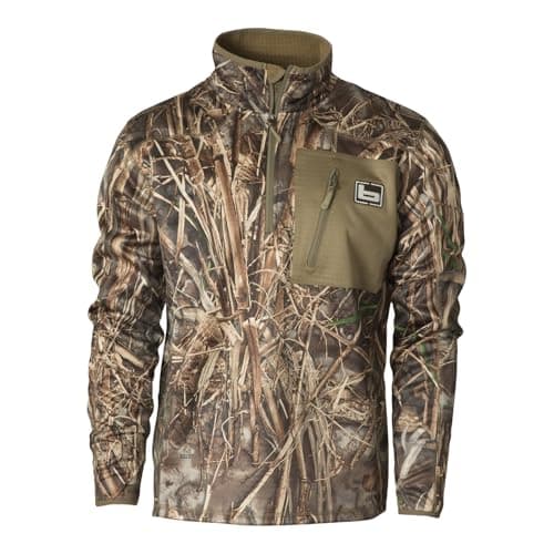 Banded Banded Mid-Layer Quarter-Zip Fleece Pullover, Max-7