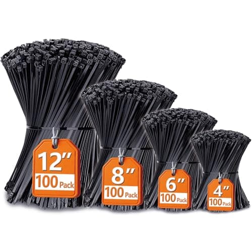 ANOSON UV-Resistant Zip Ties, Assorted (400-pack)