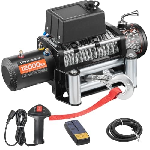 VEVOR VEVOR 12,000 lb Steel Cable Winch