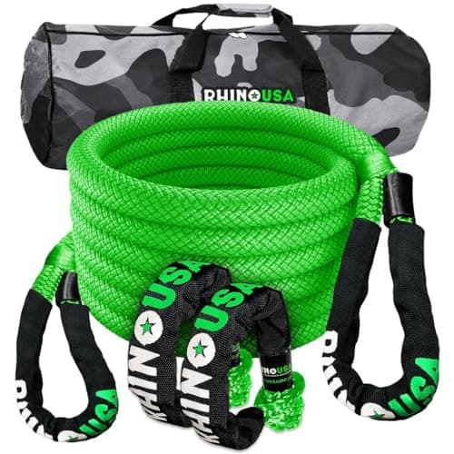 Rhino USA Kinetic Rope Recovery Kit, 7/8 in x 30 ft with Soft Shackles